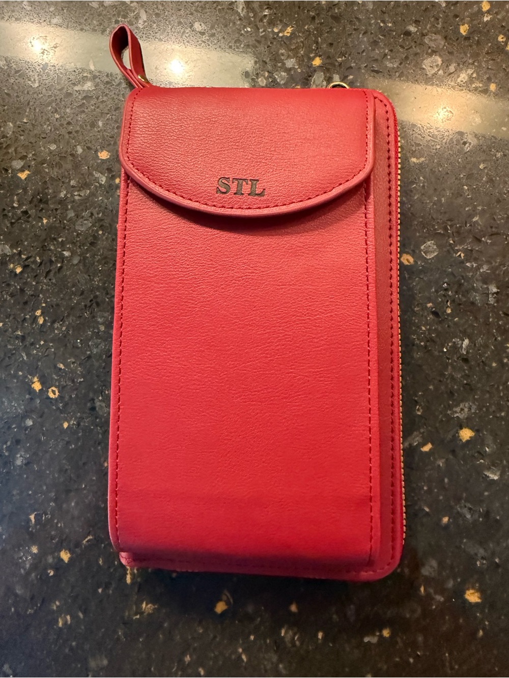 Red Zip Wallet Phone Case with Card Pocket